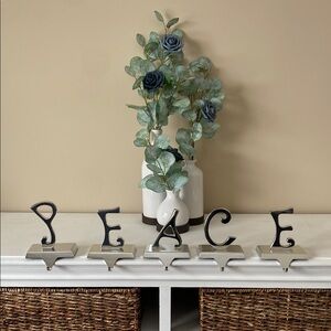 Silver ‘Peace’ Stocking Holders